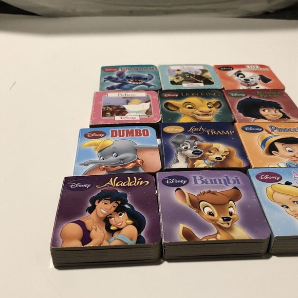 12 Disney Mini Children’s Pilbooks Mulan Lion King Lilo And Stitch Aladdin Dumbo - Picture 2 of 16